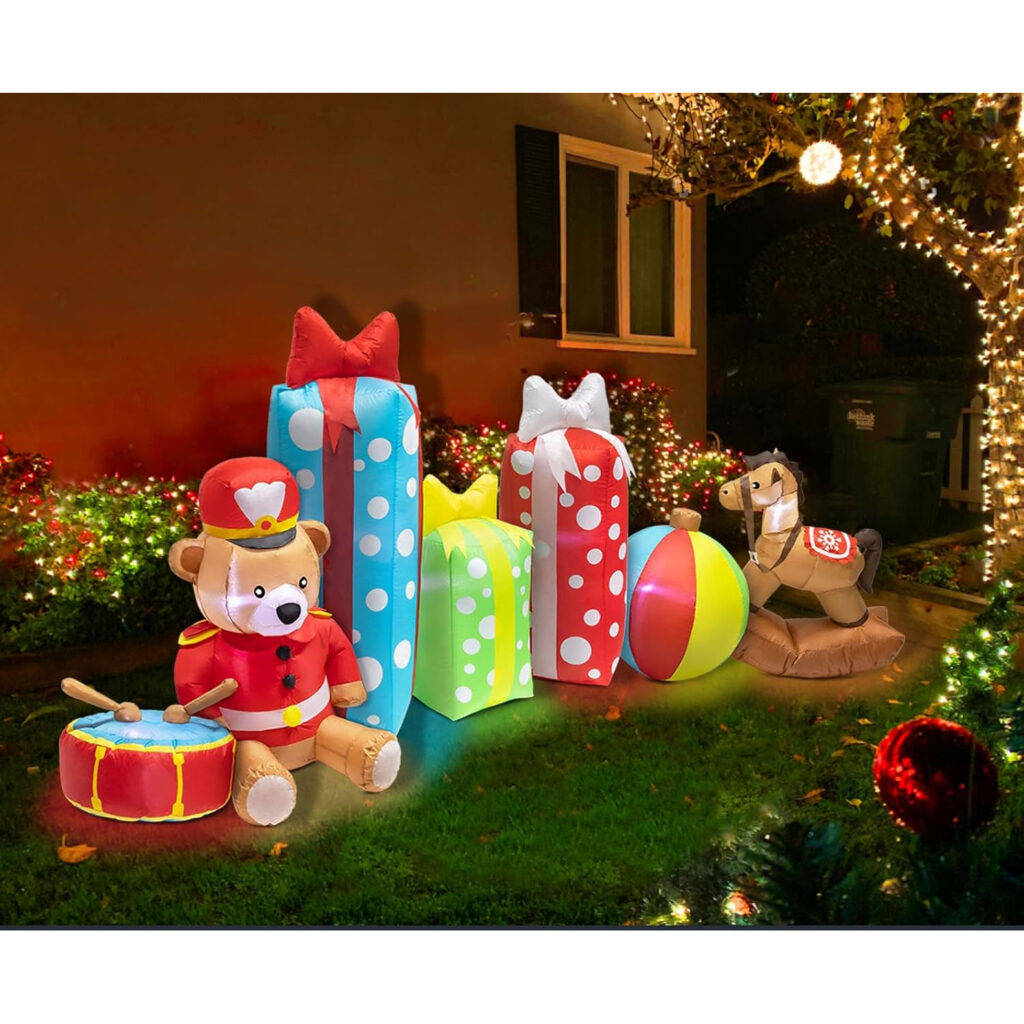 3.2m Teddy, Toys and Gifts Christmas Inflatable – Airfigs Inflatables