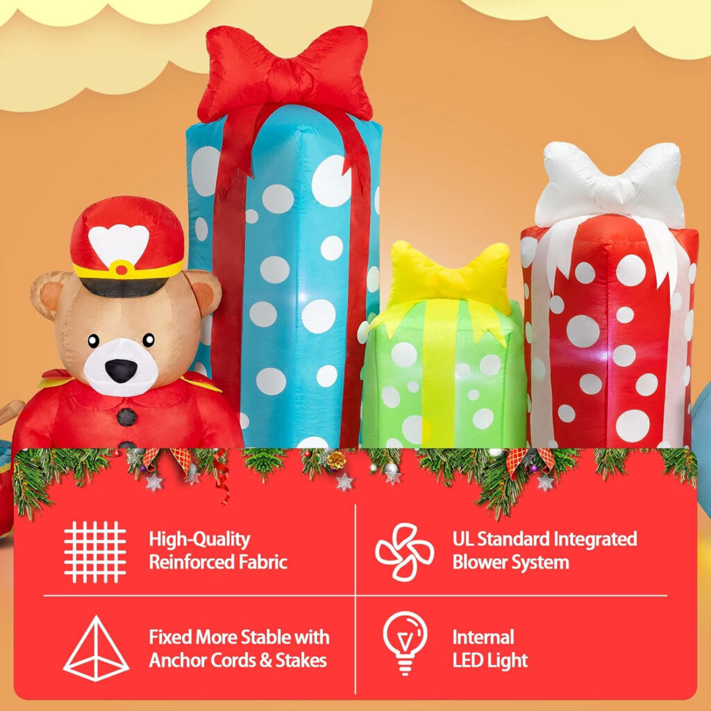 3.2m Teddy, Toys and Gifts Christmas Inflatable – Airfigs Inflatables