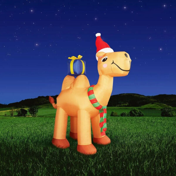 2.4m Gift Camel Christmas Inflatable - Image 2