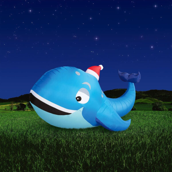 3.2m Jolly Whale Christmas Inflatable - Image 2