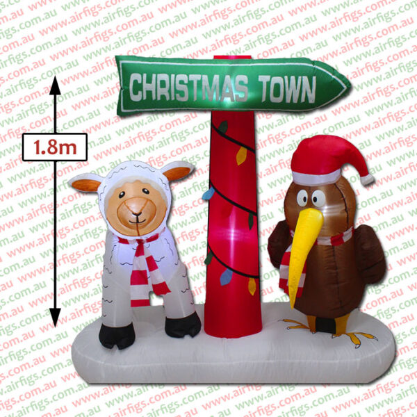 1.8m Christmas Town Sign Christmas Inflatable - Image 2