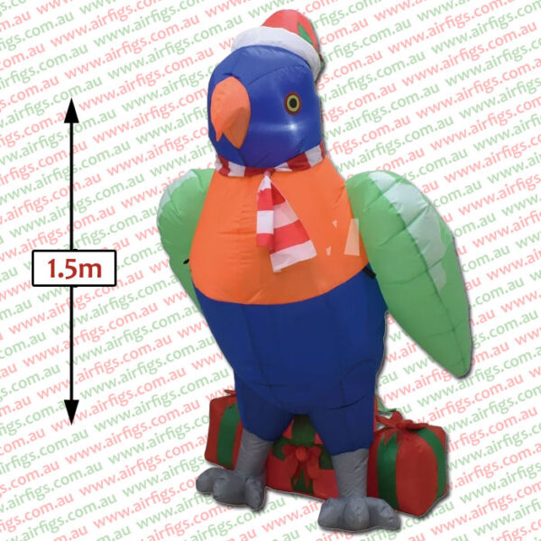 1.5m Rainbow Lorikeet Christmas Inflatable - Image 2