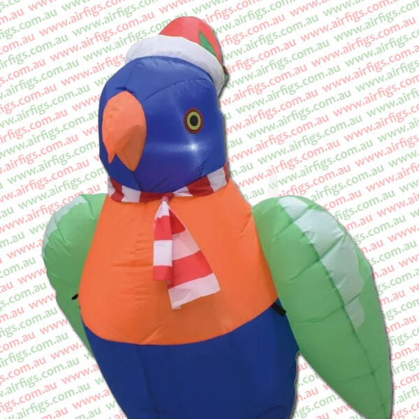 1.5m Rainbow Lorikeet Christmas Inflatable - Image 3