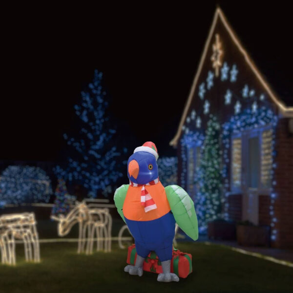 1.5m Rainbow Lorikeet Christmas Inflatable - Image 4