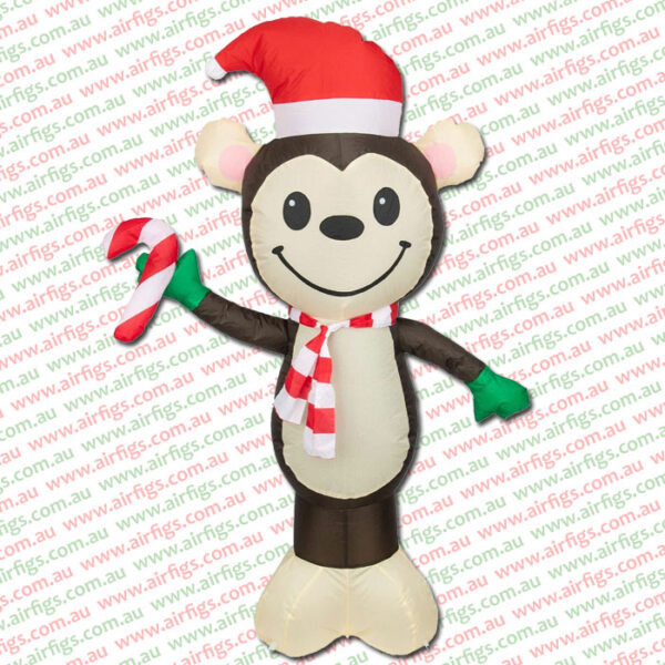 1.2m Monkey with Candy Cane