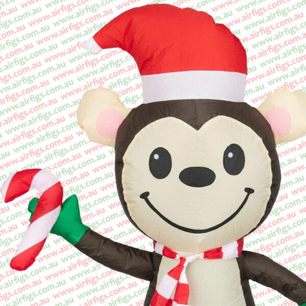 1.2m Monkey with Candy Cane - Image 5