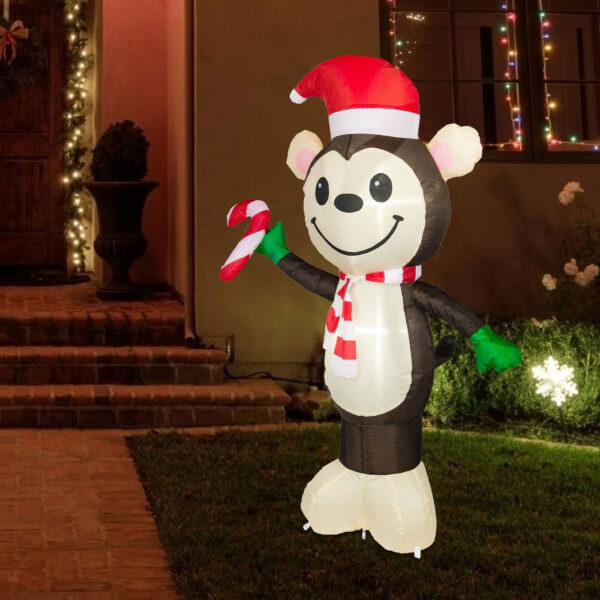 1.2m Monkey with Candy Cane - Image 7