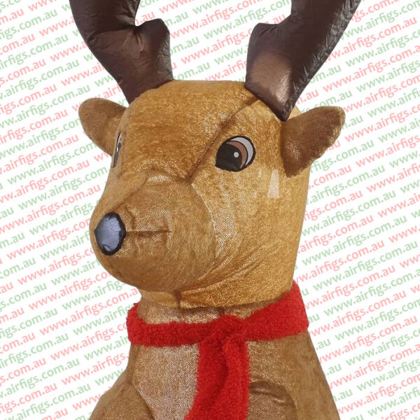 1.3m Plush Fabric Reindeer Christmas Inflatable - Image 3