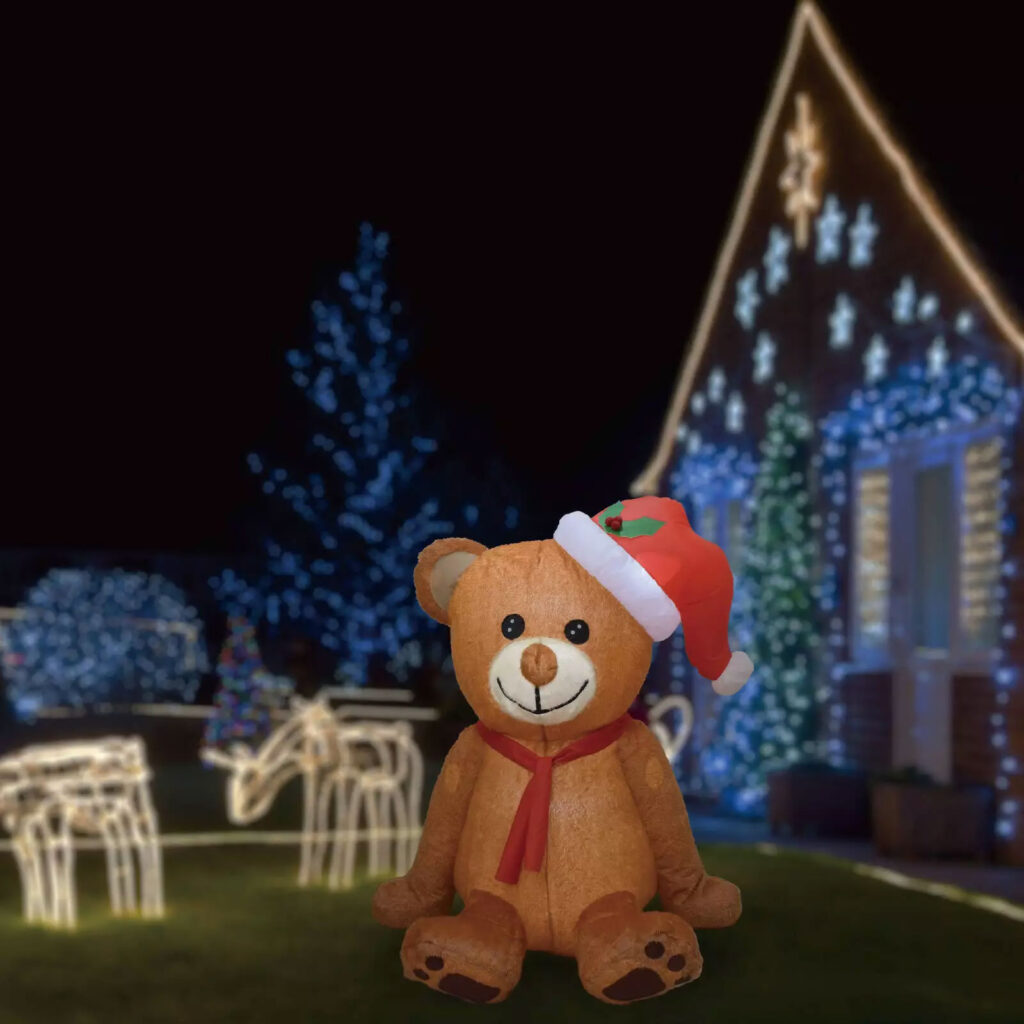 1.5m Sitting Furry Bear Christmas Inflatable – Airfigs Inflatables