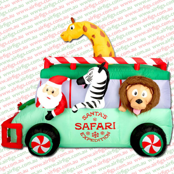 1.7m Santa's Safari Expedition Van Christmas Inflatable