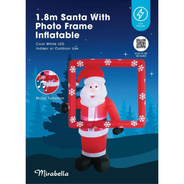 1.8m Santa with Photo Frame Christmas Inflatable - Image 4