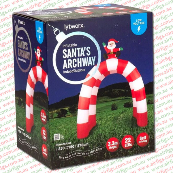 Santa's Candy Cane Archway Christmas Inflatable