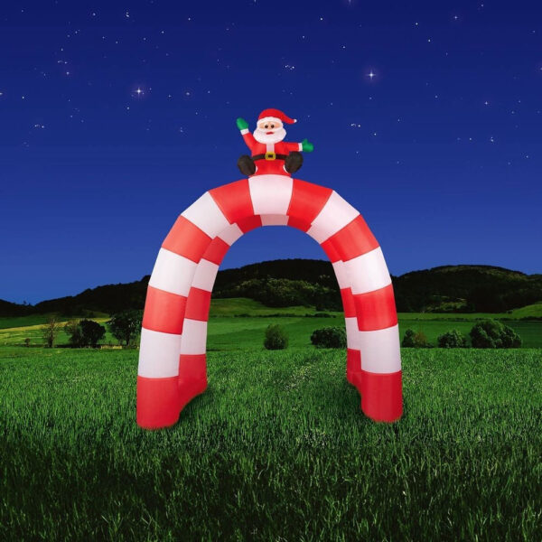 Santa's Candy Cane Archway Christmas Inflatable - Image 2