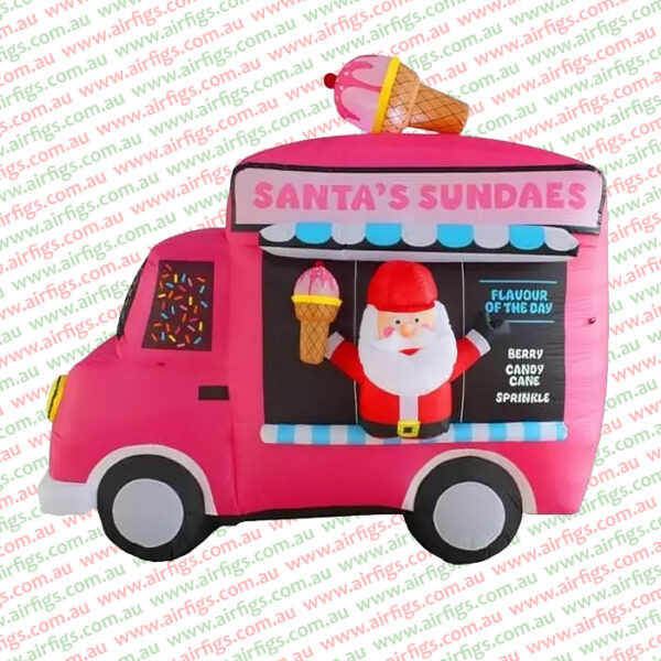 2.1m Santa's Sundae Truck Christmas Inflatable