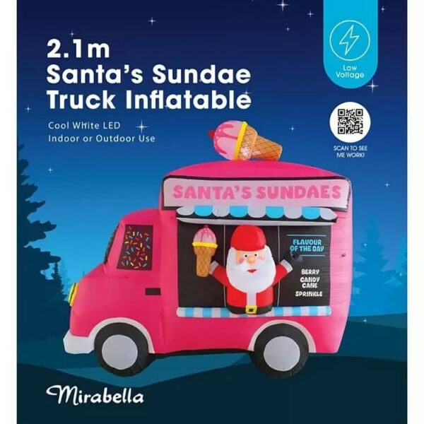 2.1m Santa's Sundae Truck Christmas Inflatable - Image 3