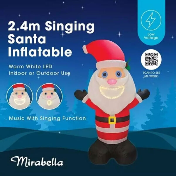 2.4m Singing Santa Christmas Inflatable - Image 3