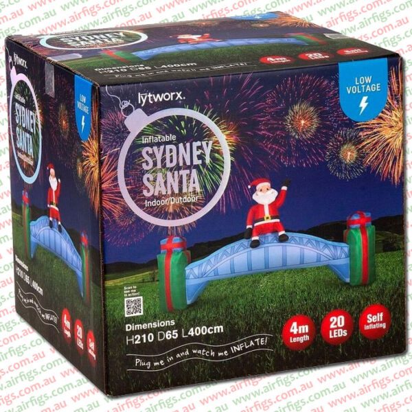 Santa On Sydney Harbor Bridge Christmas Inflatable