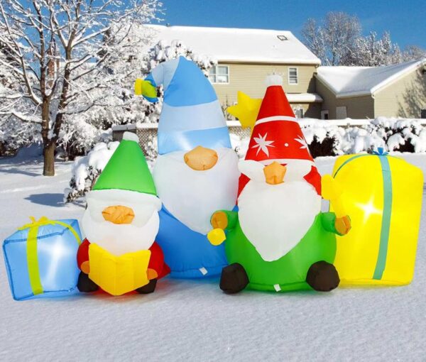 1.8m Gnomes and Gifts Christmas Inflatable - Image 4