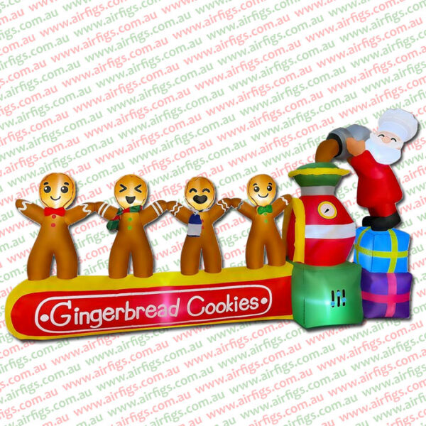 2.1m Gingerbread Biscuit Factory Christmas Inflatable