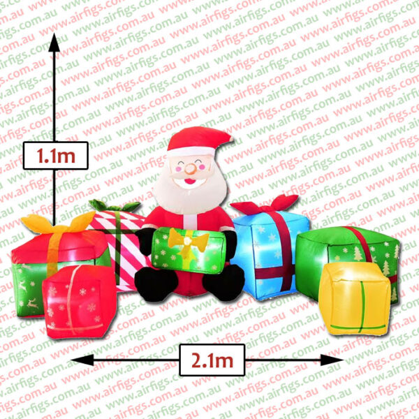 2.1m Santa with Gifts Christmas Inflatable - Image 2