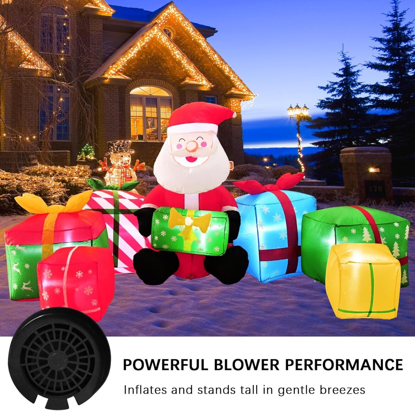 2.1m Santa with Gifts Christmas Inflatable – Airfigs Inflatables