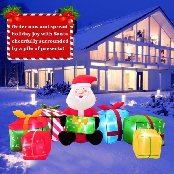 2.1m Santa with Gifts Christmas Inflatable - Image 6