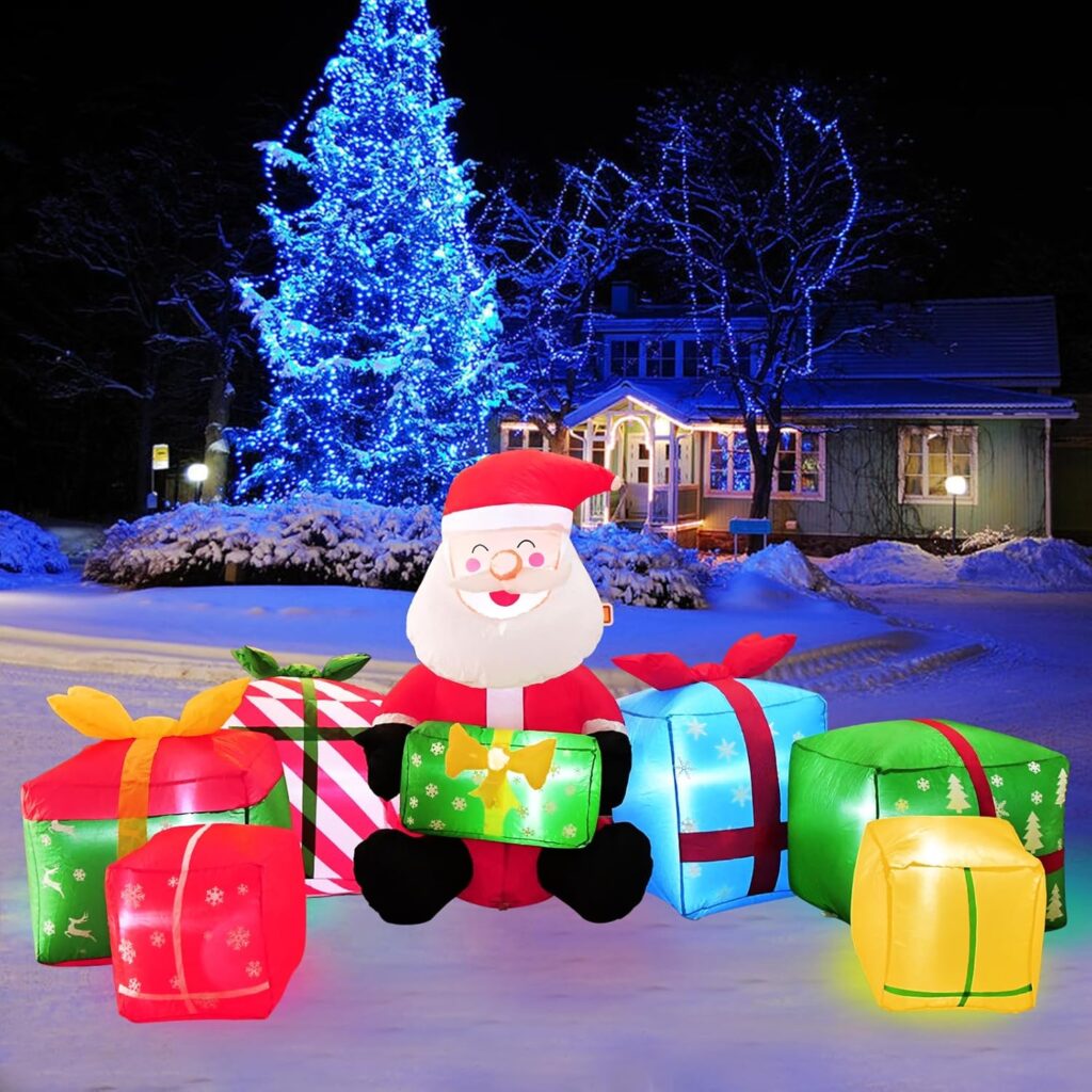 2.1m Santa with Gifts Christmas Inflatable – Airfigs Inflatables