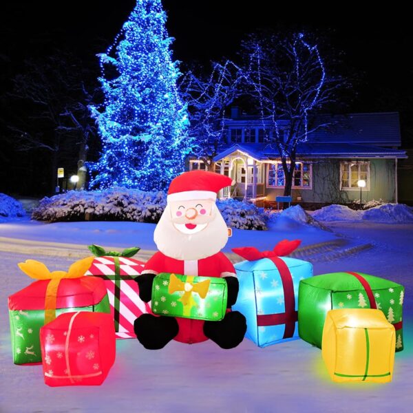 2.1m Santa with Gifts Christmas Inflatable - Image 7