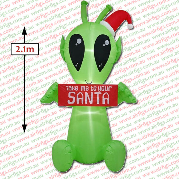 2.1m Take Me To Your Santa Alien Inflatable - Image 2