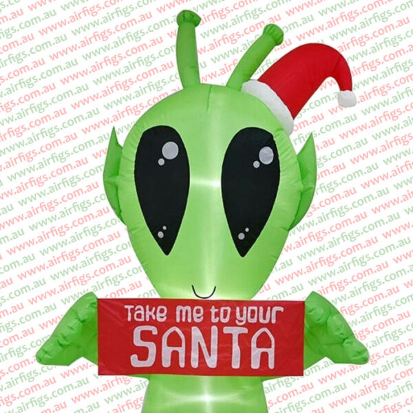 2.1m Take Me To Your Santa Alien Inflatable - Image 3