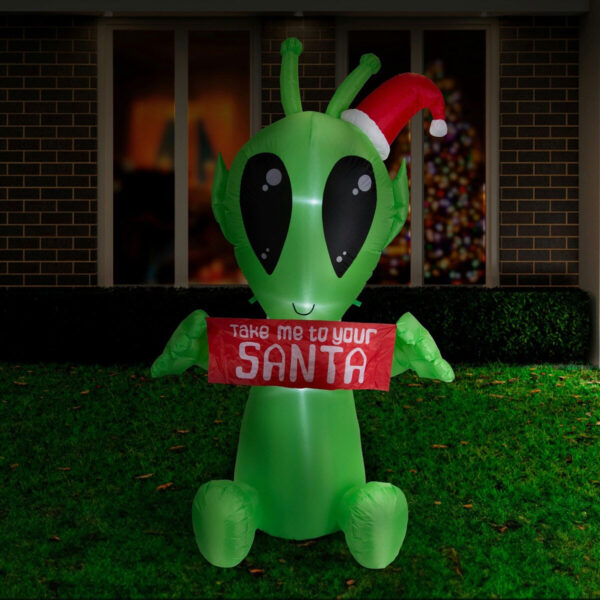 2.1m Take Me To Your Santa Alien Inflatable - Image 5