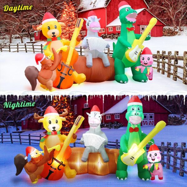 2.7m Farm Animal Country Band Christmas Inflatable - Image 10