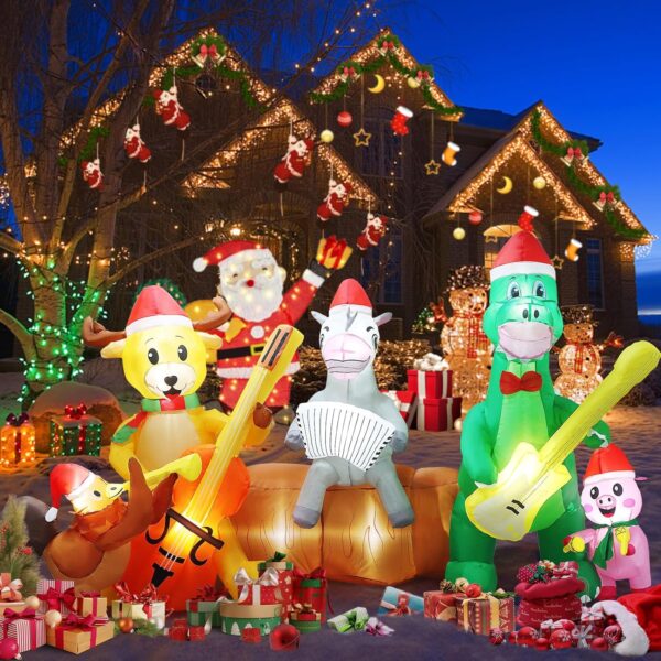 2.7m Farm Animal Country Band Christmas Inflatable - Image 11