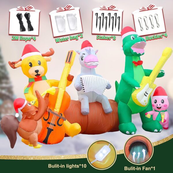 2.7m Farm Animal Country Band Christmas Inflatable - Image 12