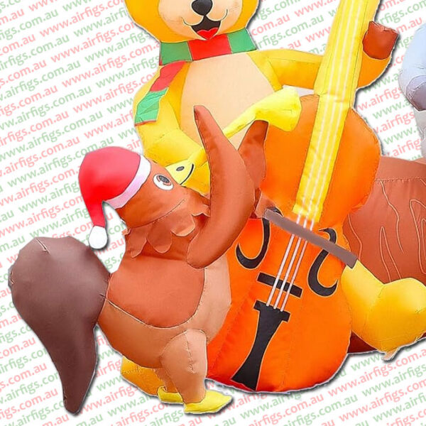 2.7m Farm Animal Country Band Christmas Inflatable - Image 3