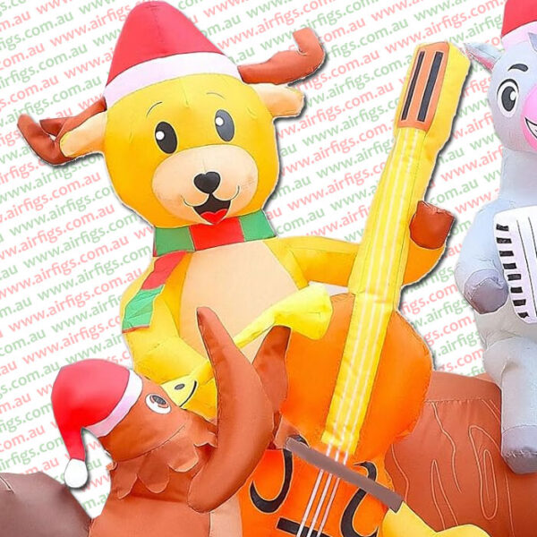 2.7m Farm Animal Country Band Christmas Inflatable - Image 4