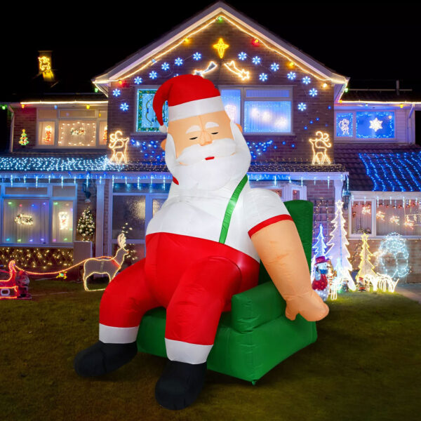 1.9m Couch Potato Santa Christmas Inflatable - Image 3