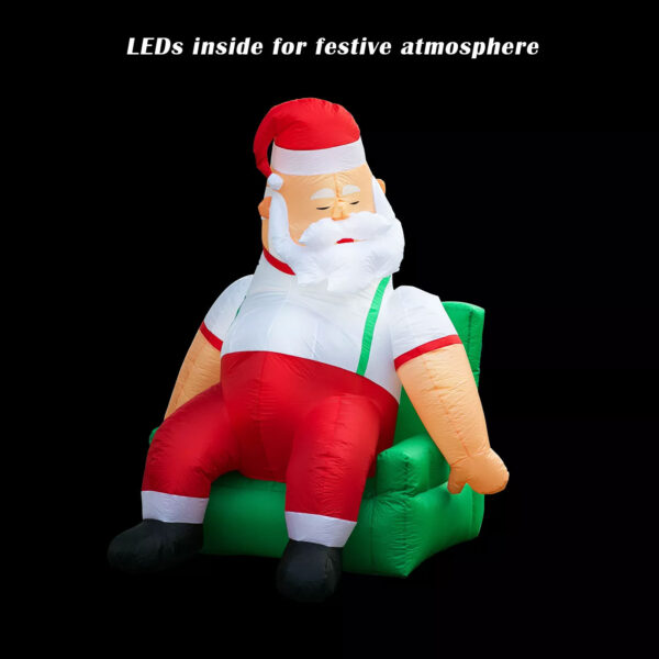 1.9m Couch Potato Santa Christmas Inflatable - Image 4