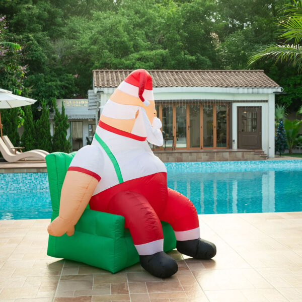 1.9m Couch Potato Santa Christmas Inflatable - Image 8