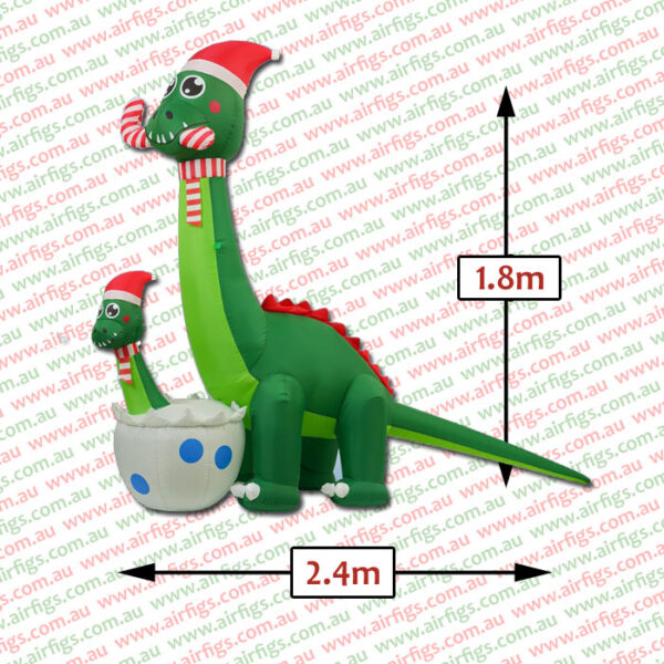 2.4m Dinosaur with Baby Egg Dinosaur Inflatable - Image 2