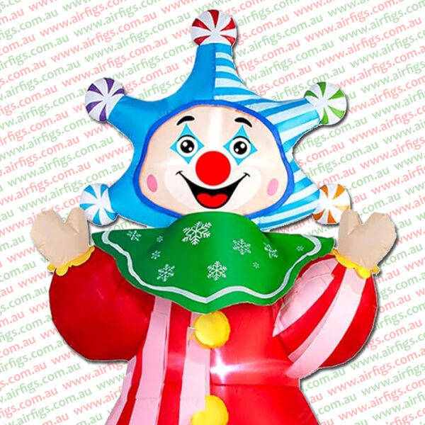 1.8m Flakko the Clown Christmas Inflatable - Image 3