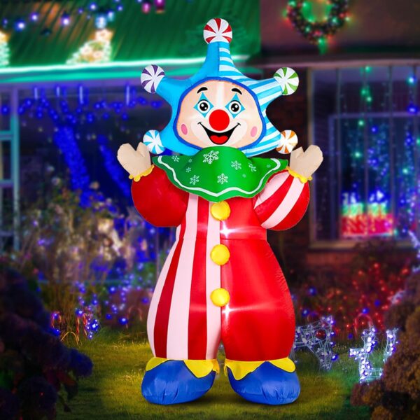 1.8m Flakko the Clown Christmas Inflatable - Image 5