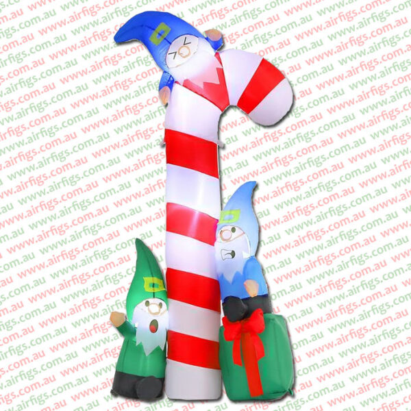 1.8m Gnomes Climbing Candy Cane Christmas Inflatable