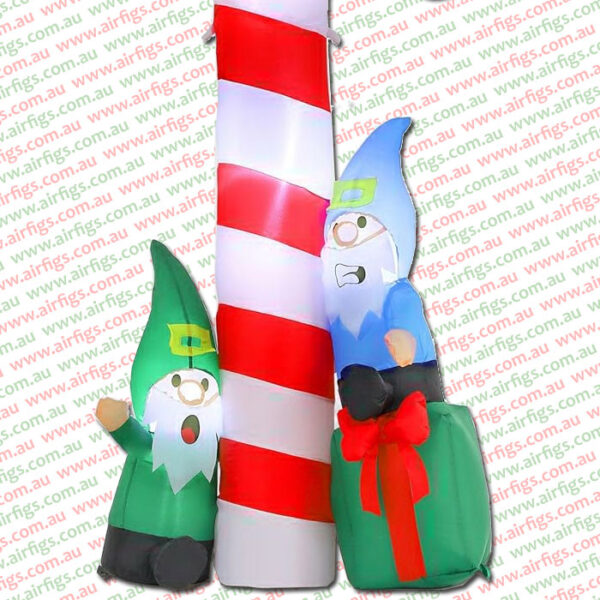 1.8m Gnomes Climbing Candy Cane Christmas Inflatable - Image 11