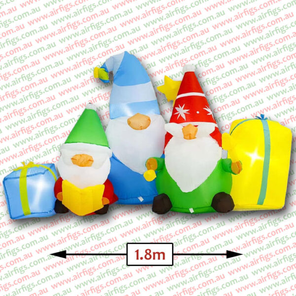 1.8m Gnomes and Gifts Christmas Inflatable - Image 2