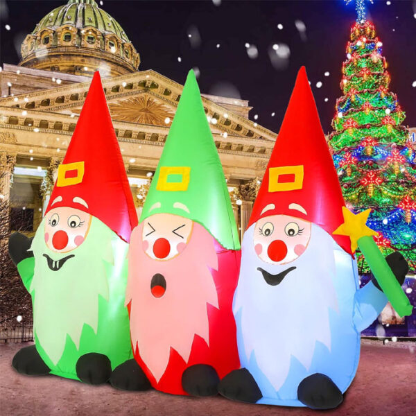 1.8m Christmas Caroling Gnomes Inflatable