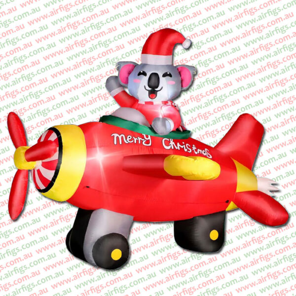 2.1m Koala Plane Pilot Animated Christmas Inflatable