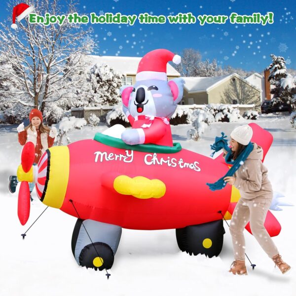 2.1m Koala Plane Pilot Animated Christmas Inflatable - Image 9