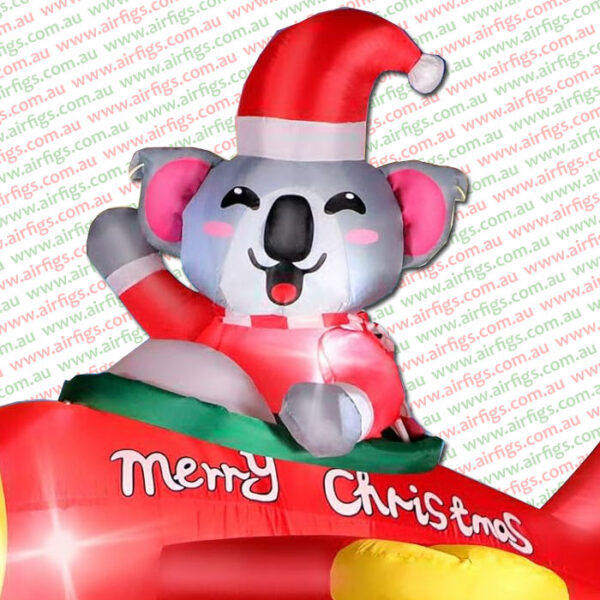 2.1m Koala Plane Pilot Animated Christmas Inflatable - Image 3