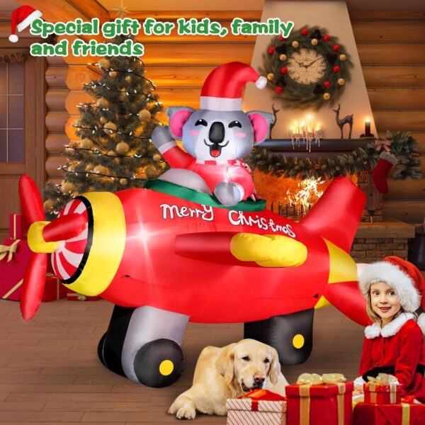 2.1m Koala Plane Pilot Animated Christmas Inflatable - Image 8